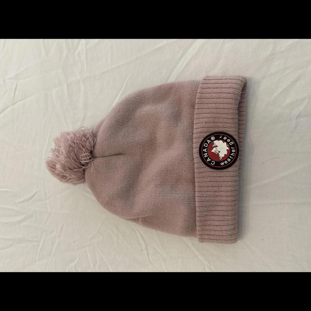 Canada Weather Gear Knit Beanie with Pom Pom - Pink